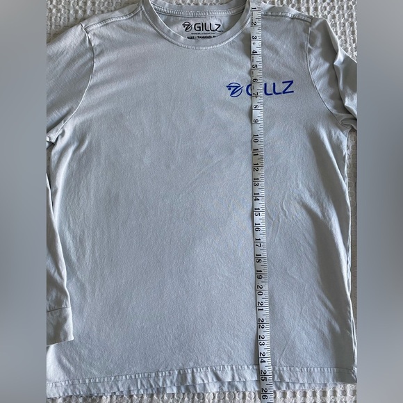 GILLZ-GEAR LIGHT GREY LONG SLEEVE SHIRT SZ M - Picture 3 of 4